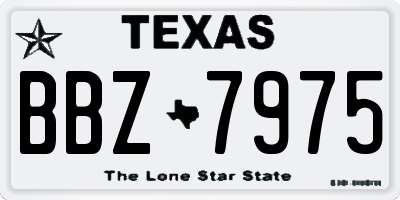 TX license plate BBZ7975