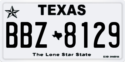 TX license plate BBZ8129