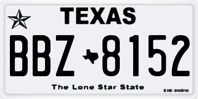 TX license plate BBZ8152