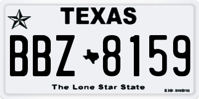 TX license plate BBZ8159