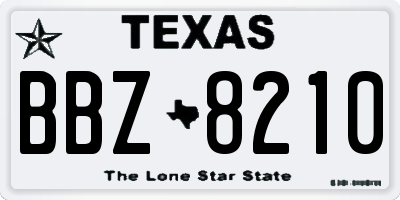 TX license plate BBZ8210