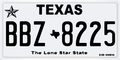 TX license plate BBZ8225