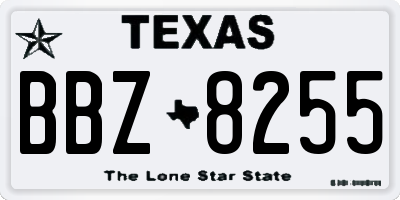 TX license plate BBZ8255