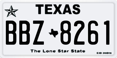TX license plate BBZ8261