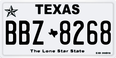 TX license plate BBZ8268