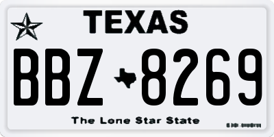 TX license plate BBZ8269