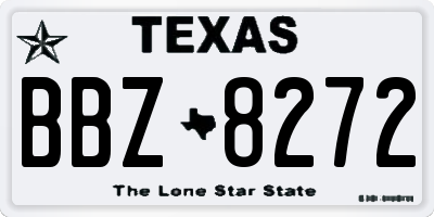 TX license plate BBZ8272