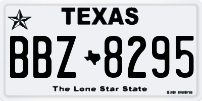 TX license plate BBZ8295