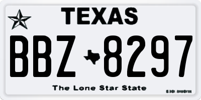 TX license plate BBZ8297