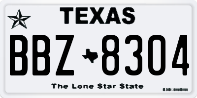 TX license plate BBZ8304