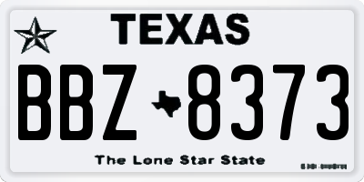 TX license plate BBZ8373