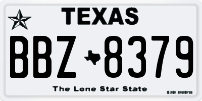 TX license plate BBZ8379