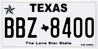 TX license plate BBZ8400