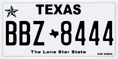 TX license plate BBZ8444