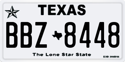 TX license plate BBZ8448