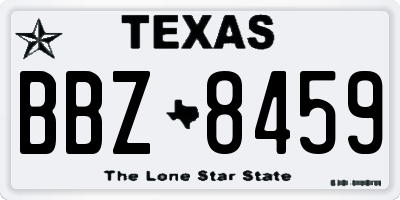 TX license plate BBZ8459