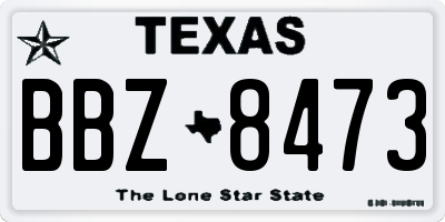 TX license plate BBZ8473