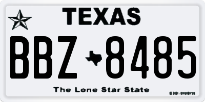 TX license plate BBZ8485