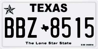 TX license plate BBZ8515
