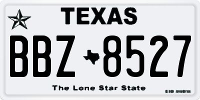 TX license plate BBZ8527