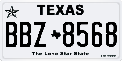 TX license plate BBZ8568