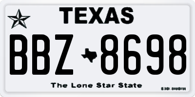 TX license plate BBZ8698