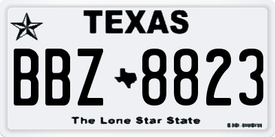 TX license plate BBZ8823
