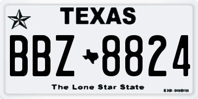 TX license plate BBZ8824
