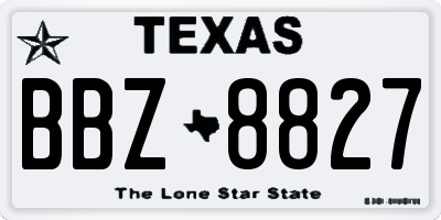 TX license plate BBZ8827