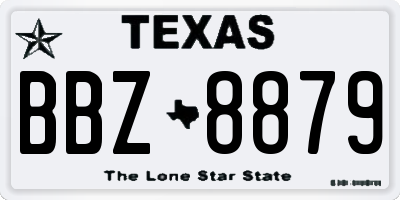 TX license plate BBZ8879