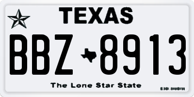 TX license plate BBZ8913