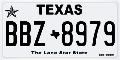 TX license plate BBZ8979