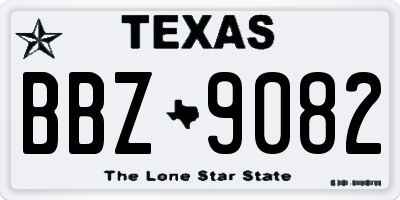 TX license plate BBZ9082