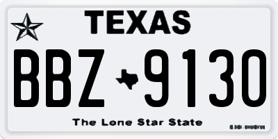 TX license plate BBZ9130