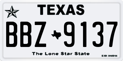 TX license plate BBZ9137