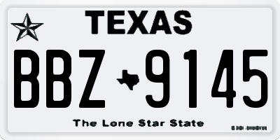 TX license plate BBZ9145