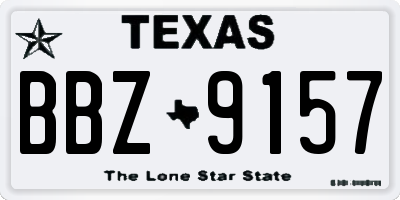 TX license plate BBZ9157