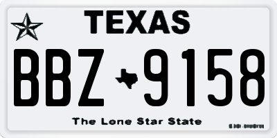 TX license plate BBZ9158