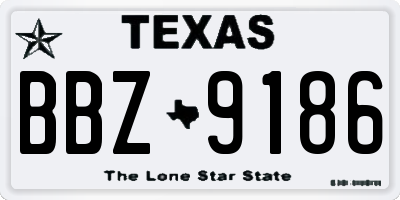 TX license plate BBZ9186