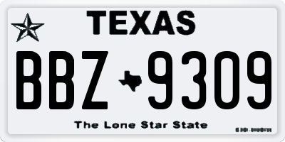 TX license plate BBZ9309
