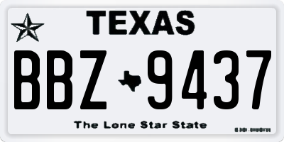 TX license plate BBZ9437