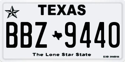TX license plate BBZ9440
