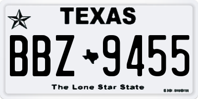 TX license plate BBZ9455