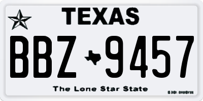 TX license plate BBZ9457