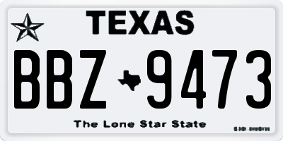 TX license plate BBZ9473
