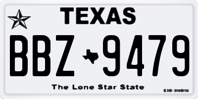 TX license plate BBZ9479