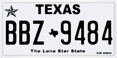 TX license plate BBZ9484