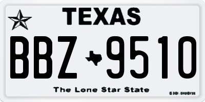 TX license plate BBZ9510