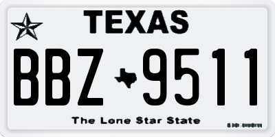 TX license plate BBZ9511