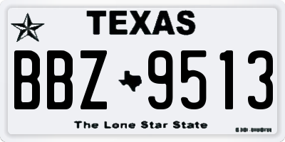 TX license plate BBZ9513